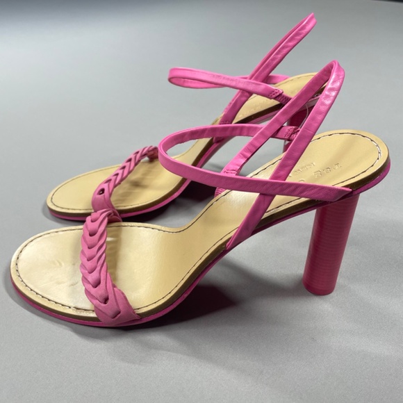 NEW Rag & Bone Shoes Womens 9 40 pink leather block heels designer city cocktail - Picture 4 of 13